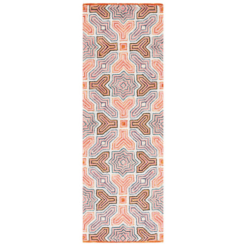 Union Rustic Deyoung Wool Pink/Orange Rug Wayfair